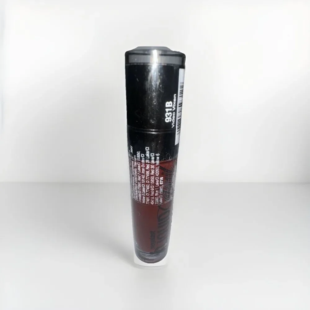 Wet n Wild Video Vixen 931B Liquid Catsuit Matte Lipstick Dark Berry Red NOS